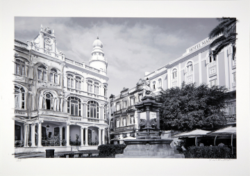ONE DAY | LAS PALMAS No16 | Ralf Wehrle und Uwe Frank Mixed Media - Fine - Art - Print mit Kreide ca. 40 x 60 cm | gerahmt 60 x 80  Unikat | signiert
